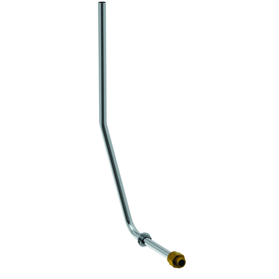 Spoelpijp inbouw + koppeling M1/2" voor urinoir met flexibel