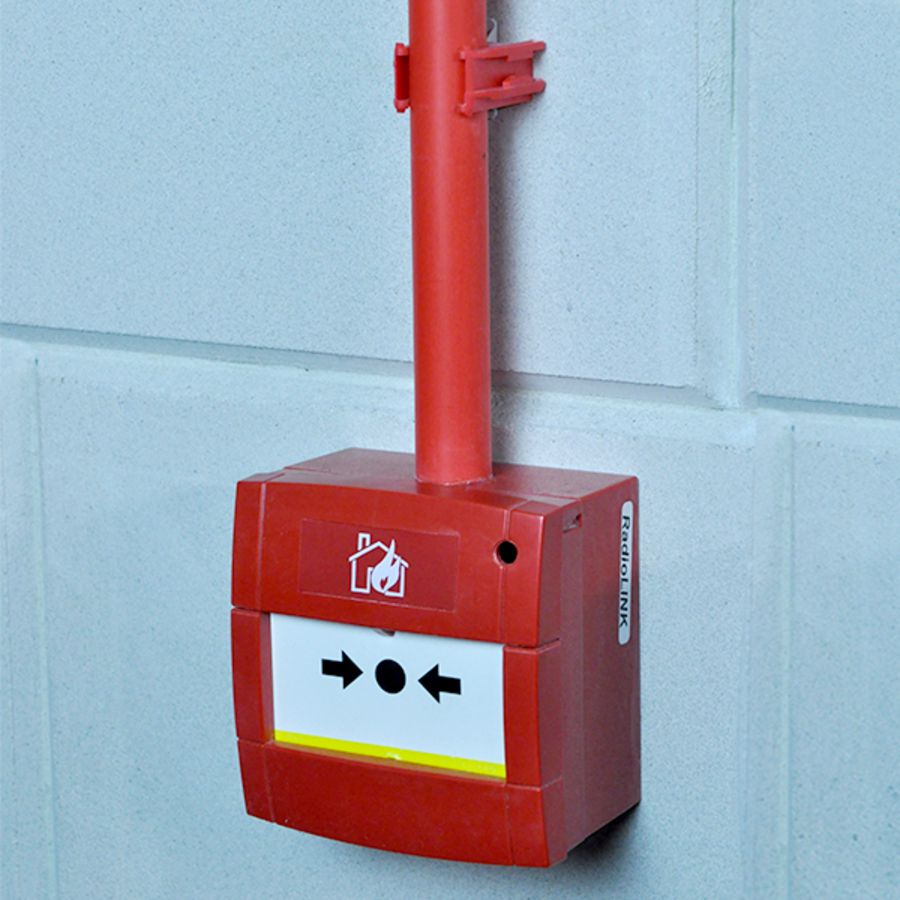 Buisklem kunststof halvrij 1/ 24,8-26mm EC25 rood VVE=100