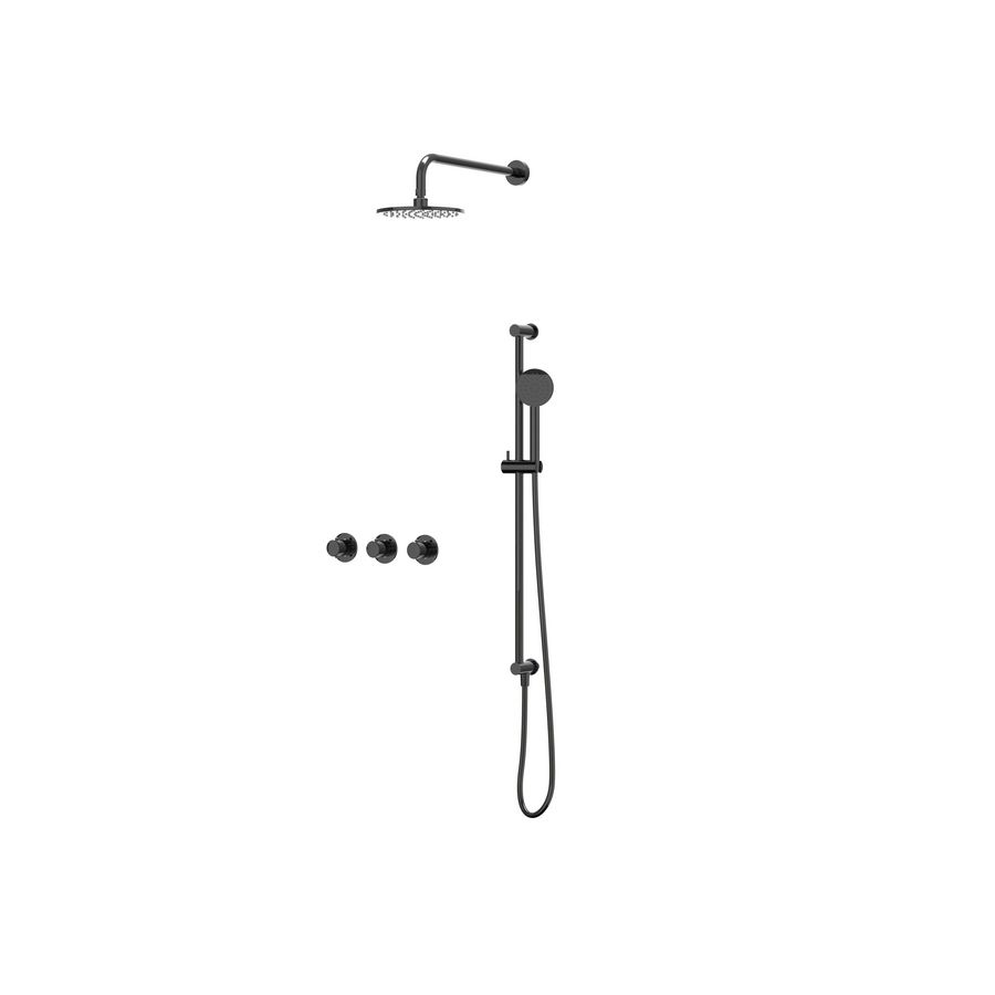 Afbouwdeel regendouche Combiset Nexus 4 inbouwthermostaat zwart chroom CSN4EXZCCDAB excl. inbouwbox