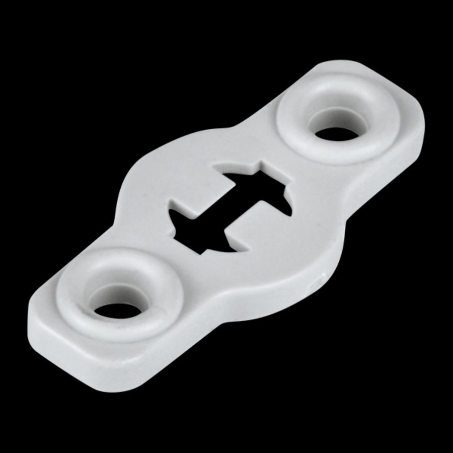 Kunststof voetplaat rasterankerstrip kabel 35x35mm VVE=100