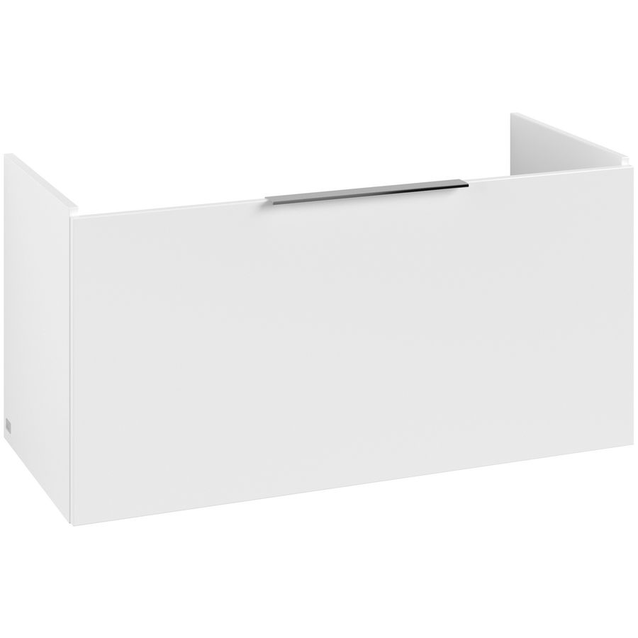 Wastafelonderkastkast ARCHITECTURA 950x470x420mm wit mat greep alu. glans