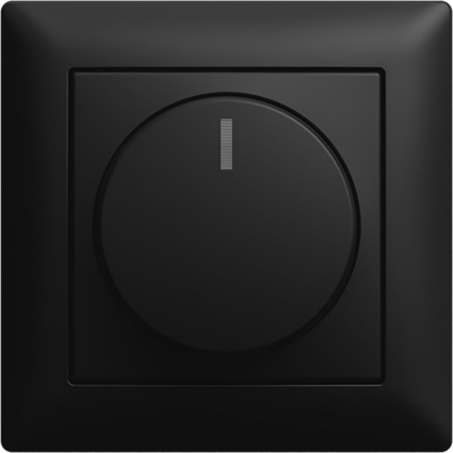 complete set draaidimmer 6523 SI-B-matzwart