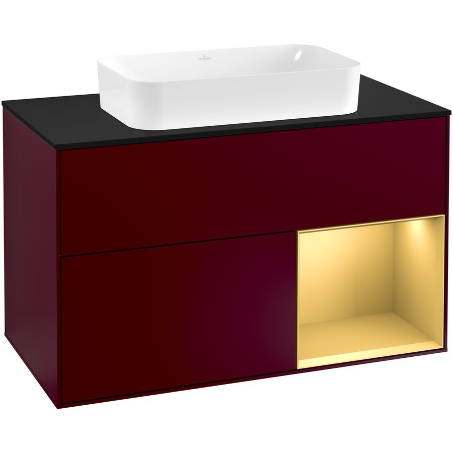 Wastafelonderkast Finion 1000x603x501mm Peony Matt Lacquer F252HFHB