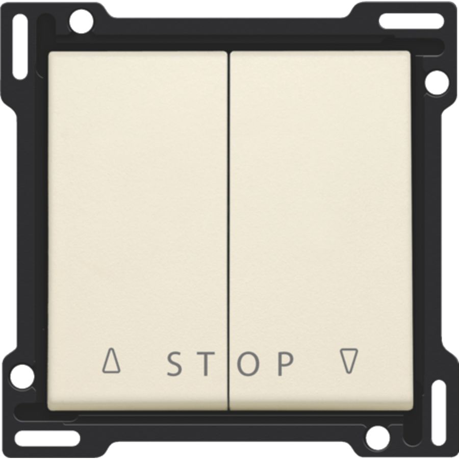 Afwerkingsset 2-voudige rolluikdrukknop elek.sturing cream