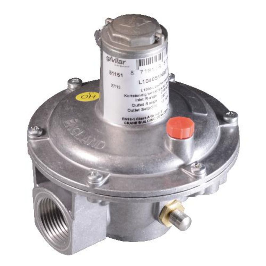 Gasgebrekbeveiliging 1.1/2" recht L1000 24m³/h