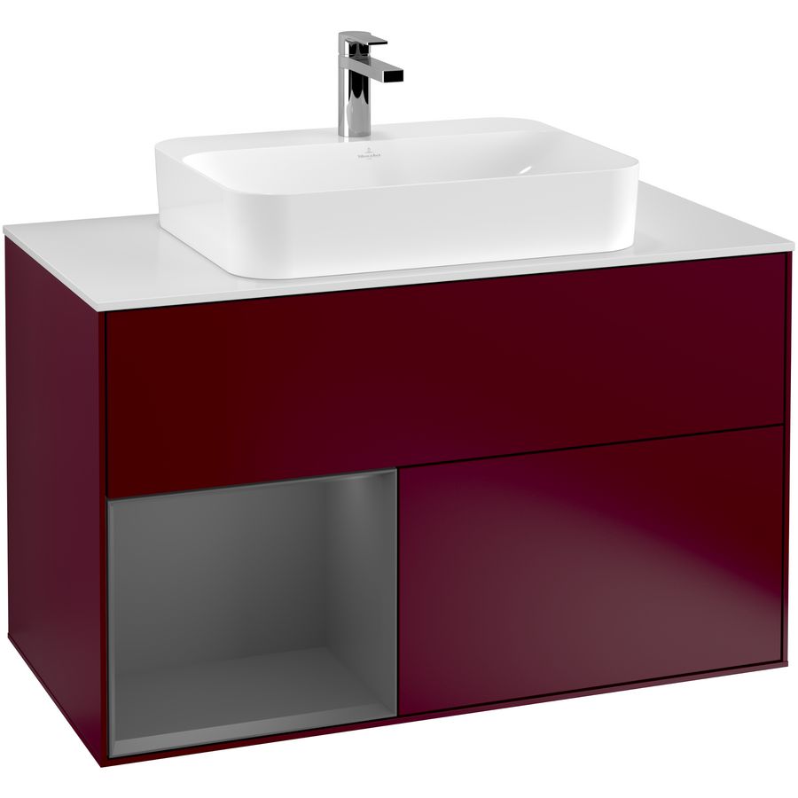 Wastafelonderkast Finion 1000x603x501mm Peony Matt Lacquer F361GKHB
