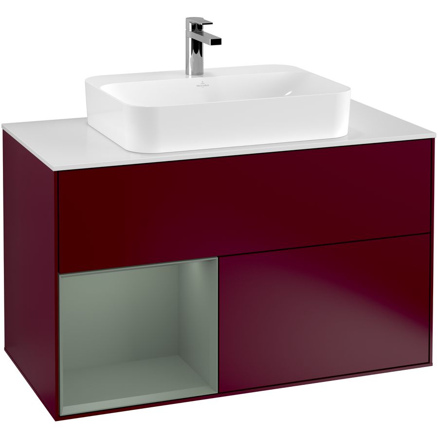 Wastafelonderkast Finion 1000x603x501mm Peony Matt Lacquer F361GMHB
