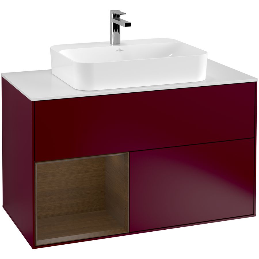 Wastafelonderkast Finion 1000x603x501mm Peony Matt Lacquer F361GNHB