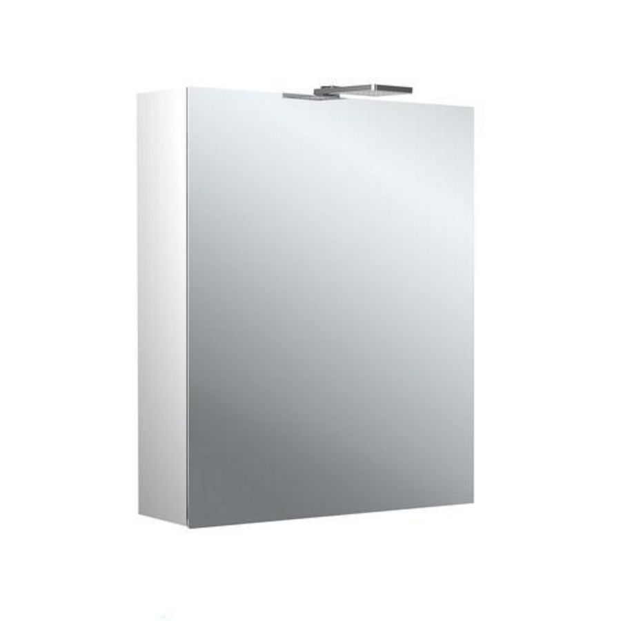 Led-spiegelkast Pure-2 Style 600mm aluminium opbouw 1 deur H=721mm