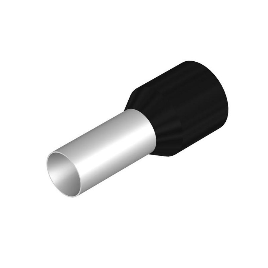 Adereindhuls 25mm2 Stripping l: 18mm zwart VVE=50