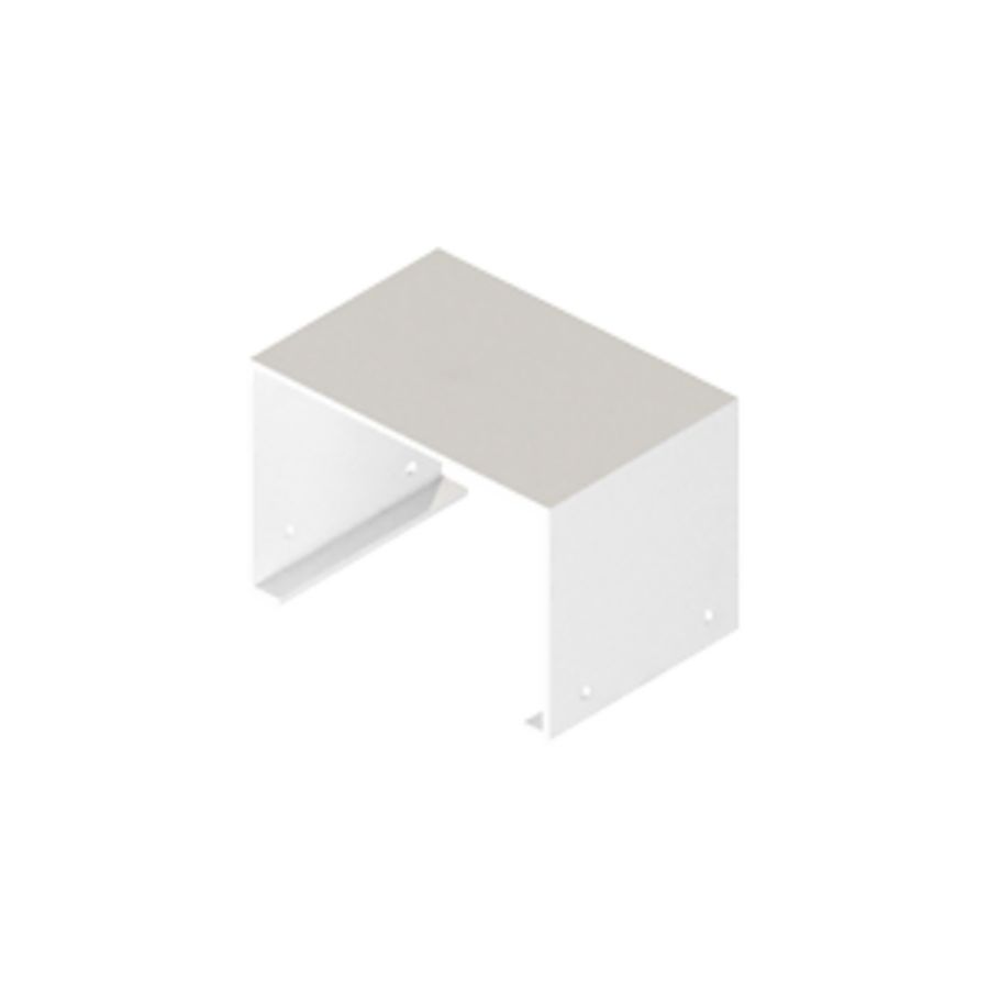 Verbindingssok aluminium wit RAL9010 H60xB85xD60mm tbv leidinggoot