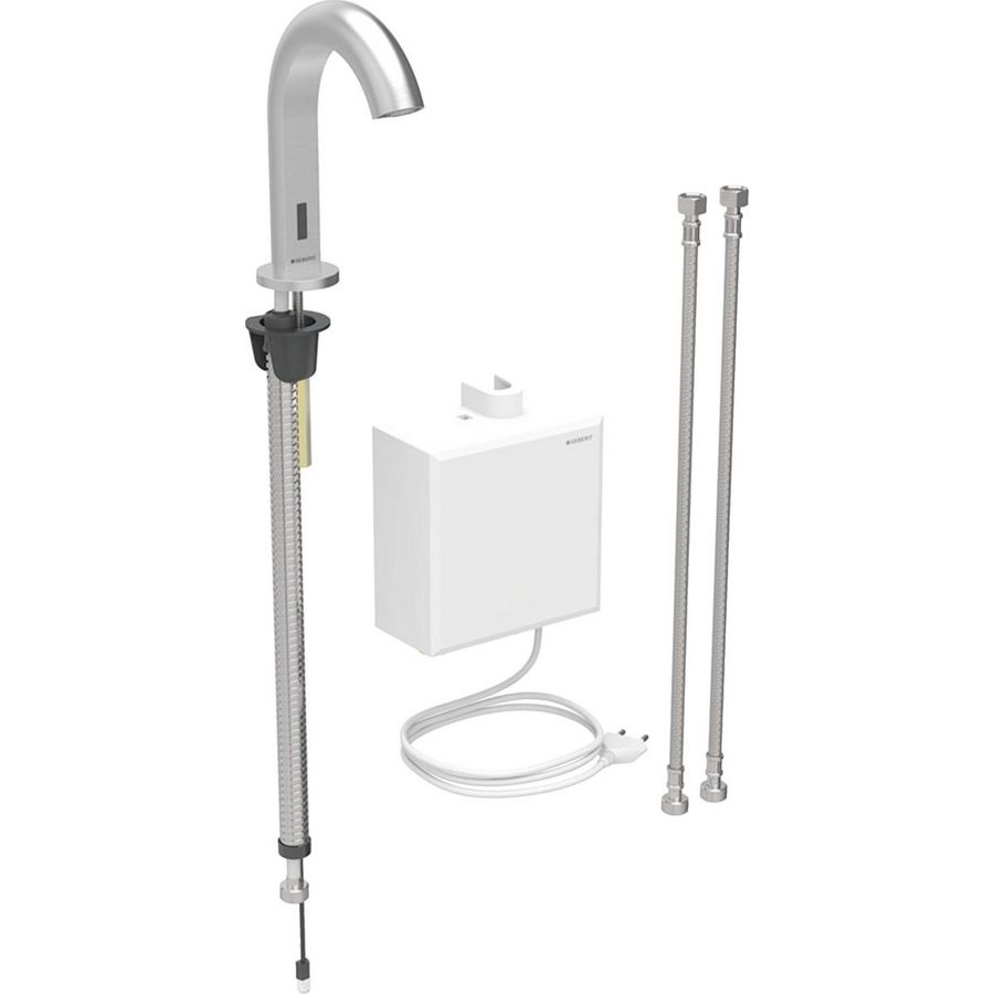 Piave wastafelkraan netv.opb.-functiebox rvs look/geb.