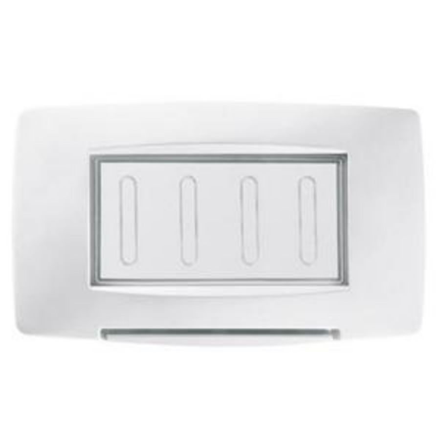 WATERDICHTE PLAAT ITALIAANSE STANDAARD-4 GANG IP55-WIT -