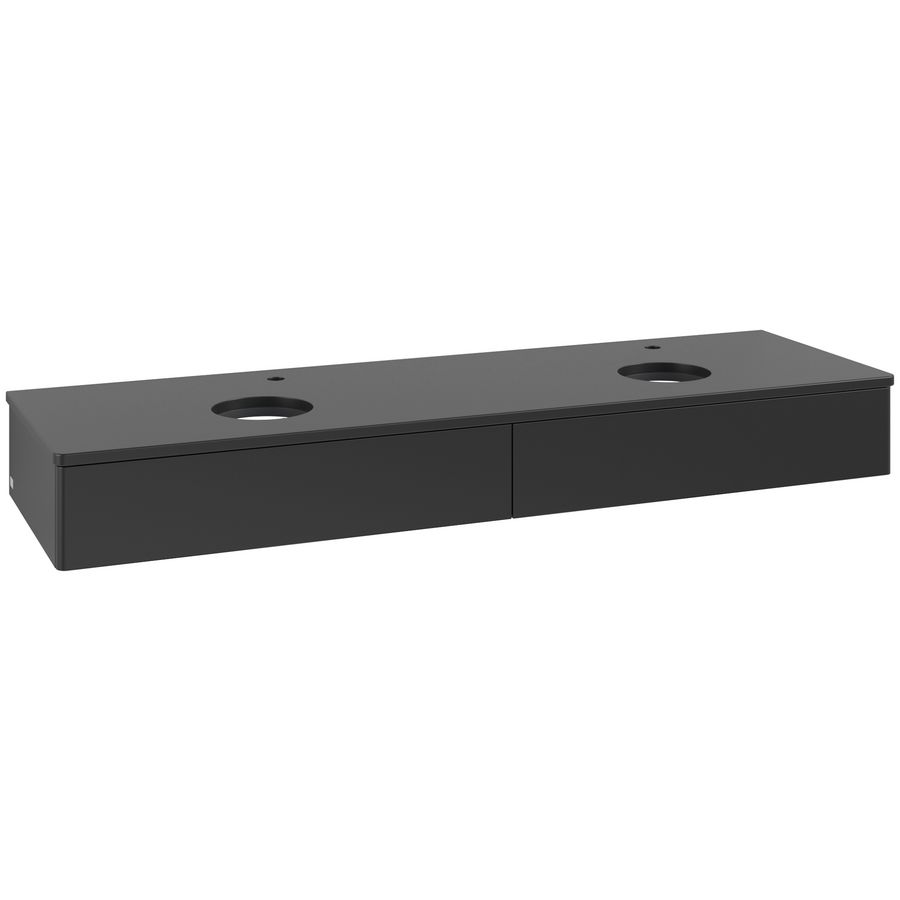 Wastafelonderkast Antao 1600x190x500mm Black Matt Lacquer L17050PD