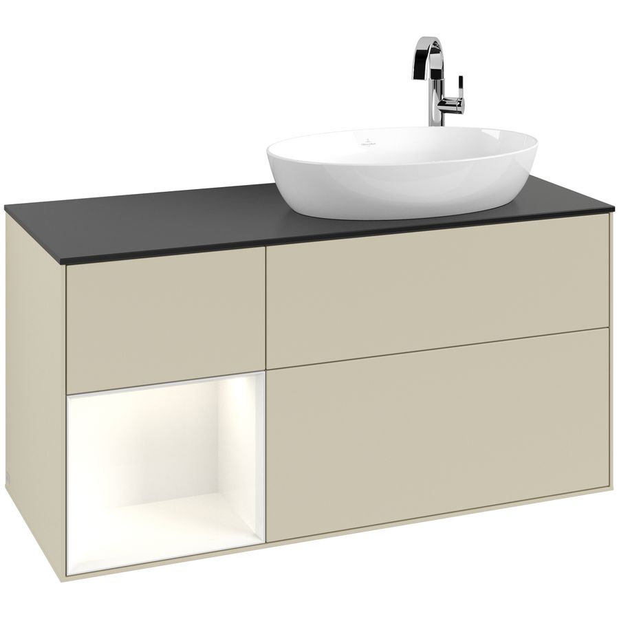 Wastafelonderkast Finion 1200x603x501mm S.Grey Matt Lacquer G922GFHJ