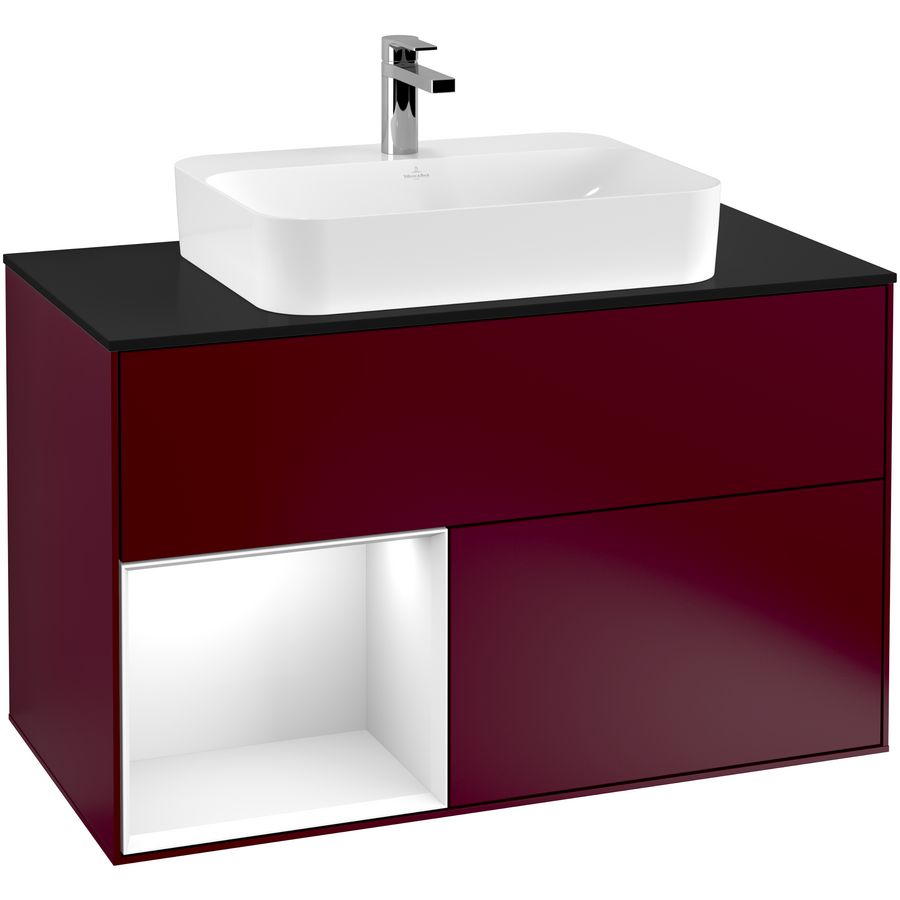 Wastafelonderkast Finion 1000x603x501mm Peony Matt Lacquer F362GFHB