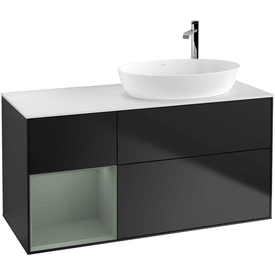 Wastafelonderkast Finion 1200x603x501mm Black Matt Lacquer G921GMPD
