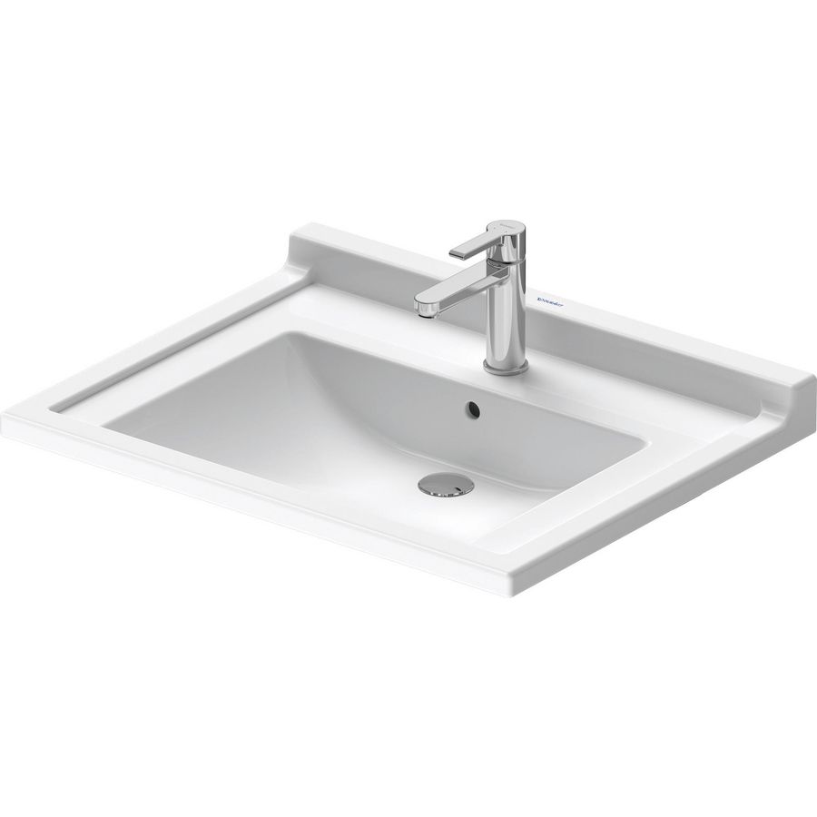 STARCK 3 #030970 Vital wastafel 700mm wit met kraangat met overloop