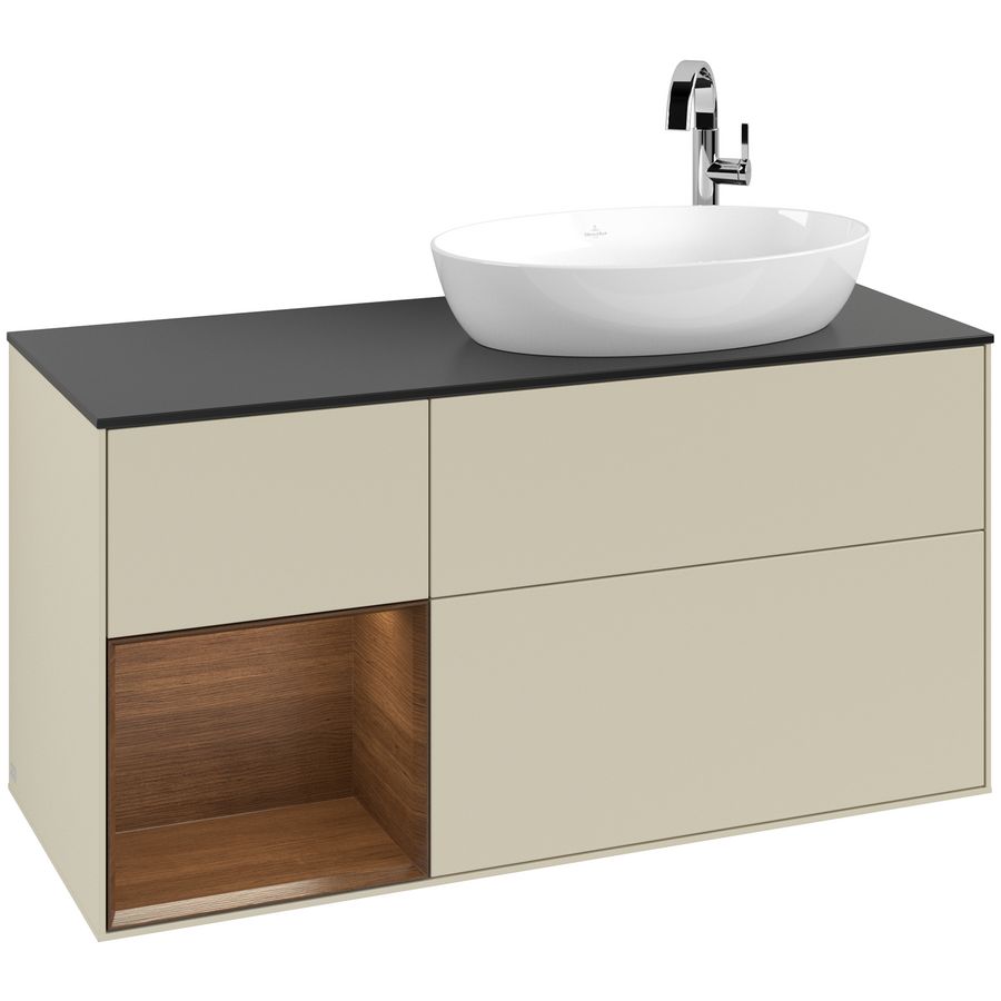 Wastafelonderkast Finion 1200x603x501mm S.Grey Matt Lacquer G922GNHJ