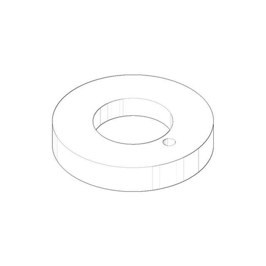 Rozet v. staande uitloop wastafel 55x27,3x10mm chr