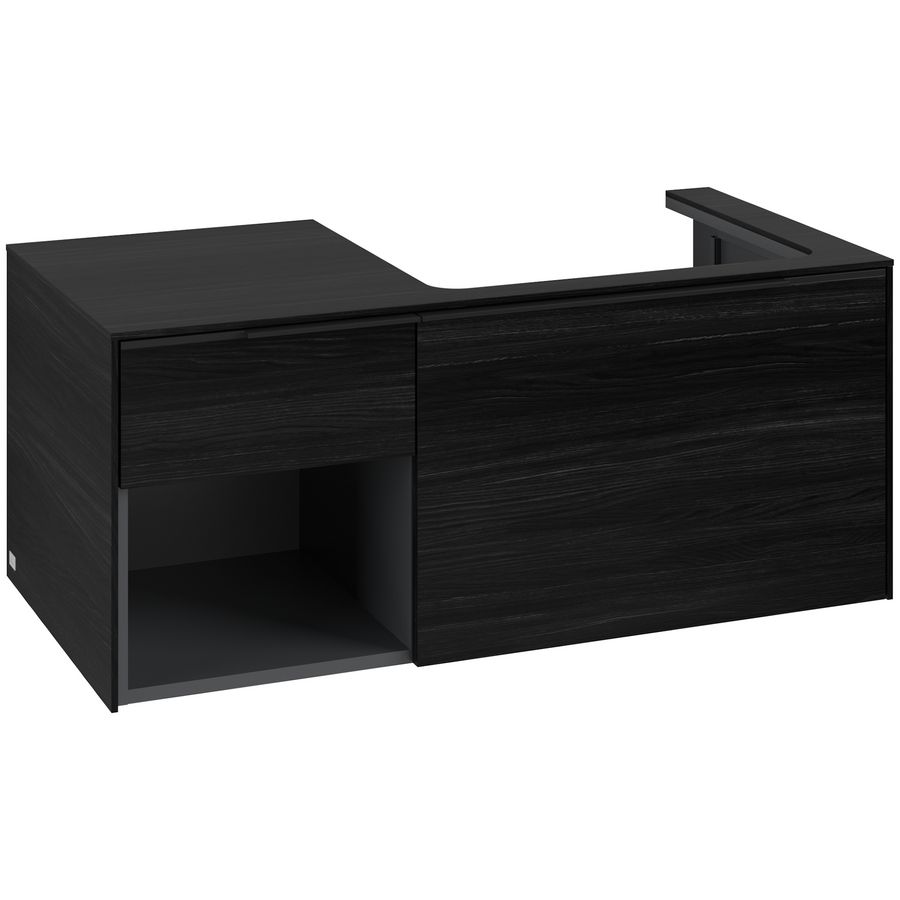 Wastafelonderkastkast SUBWAY 3.0 1001x422,5x516mm Black Oak C57101AB greep Volcano Black