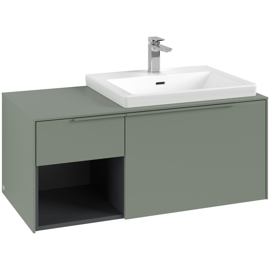 Wastafelonderkastkast SUBWAY 3.0 1001x422,5x516mm Soft Green C571L2AF greep monochroom