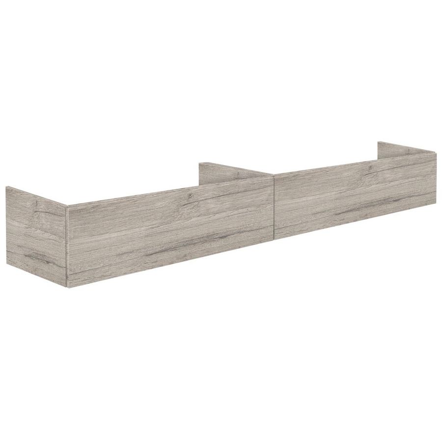 Onderkast (140x45cm) met 2 lades naast elkaar push-to-open - Black kunststof