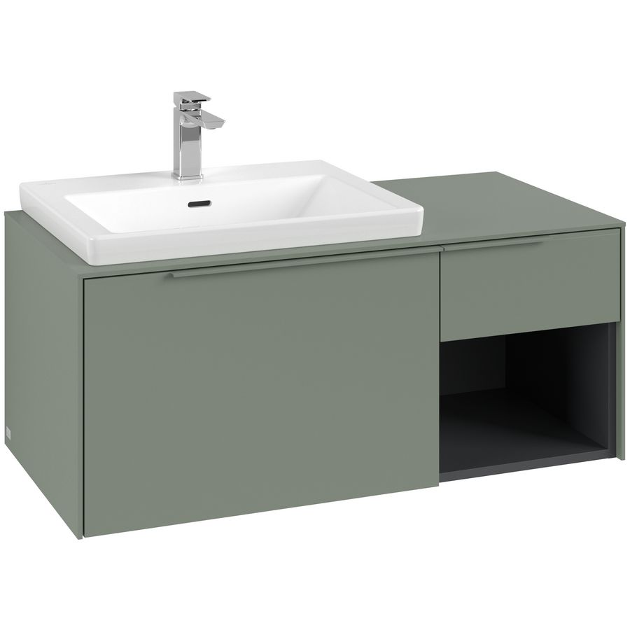 Wastafelonderkastkast SUBWAY 3.0 1001x422,5x516mm Soft Green C57202AF greep monochroom