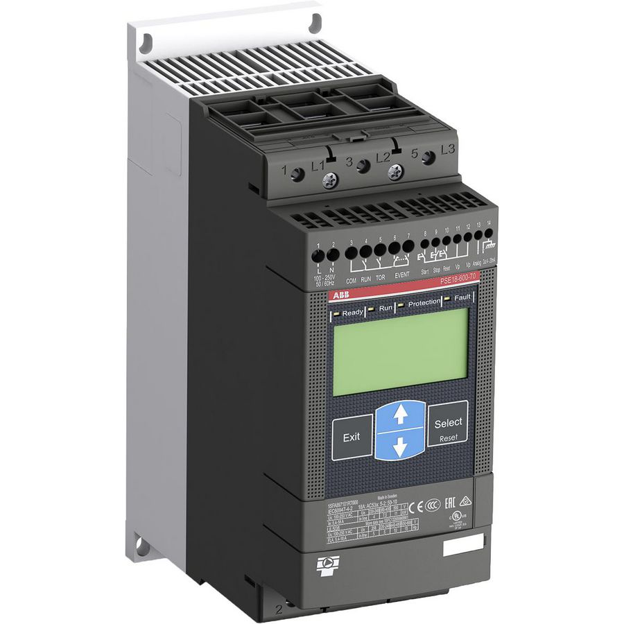 Softstarter stuurspanning 100-250V AC 7,5kW/400V 18A
