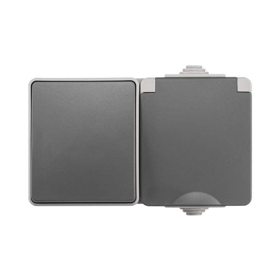 Opbouw Combinatie W.contactdoos en W.schak. Hor. IP55 VVE=8