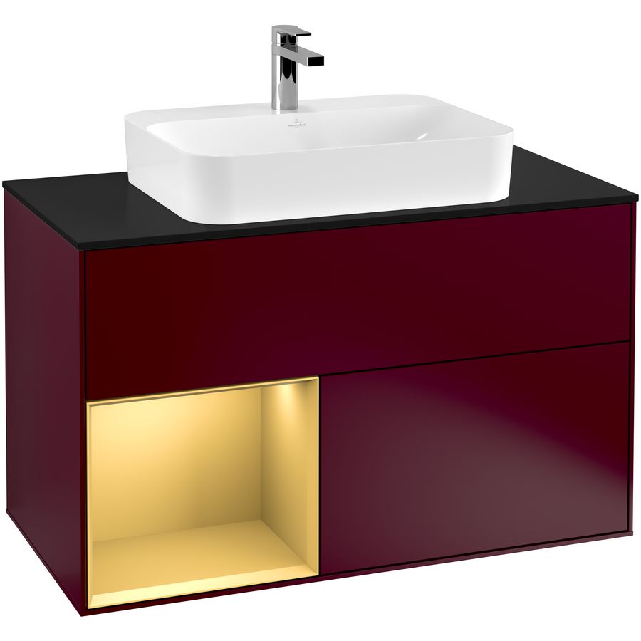 Wastafelonderkast Finion 1000x603x501mm Peony Matt Lacquer F362HFHB