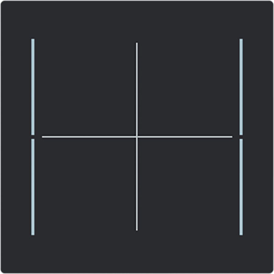 Centraalplaat afdekking Keypad 4v Art-matzwart (LFW/A.4.70.11-45M)