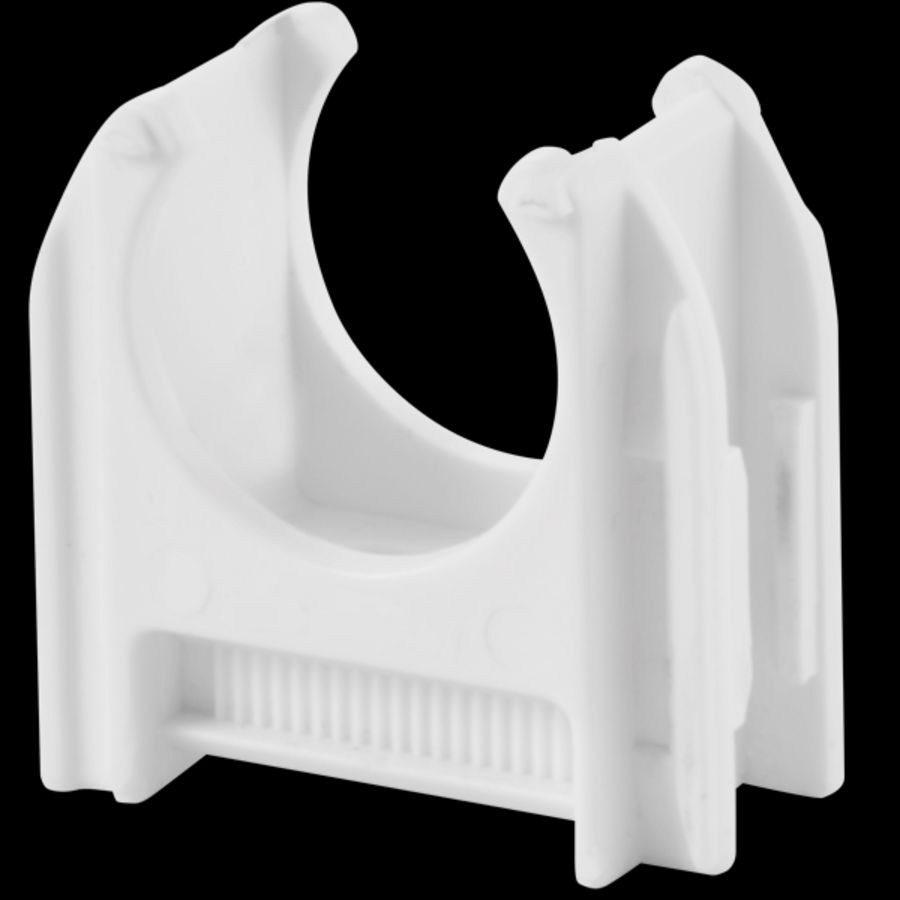 Buisklem kunststof halvrij 3/4 / 18,5-19,5mm EC19 wit VVE=50