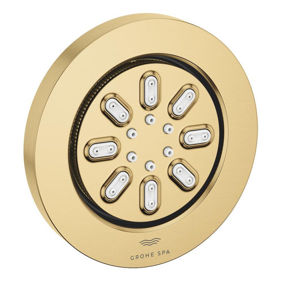 Rainshower aqua 75 zijdouche rond cool sunrise geborsteld (mat goudkleurig) (Spa colors coll.)