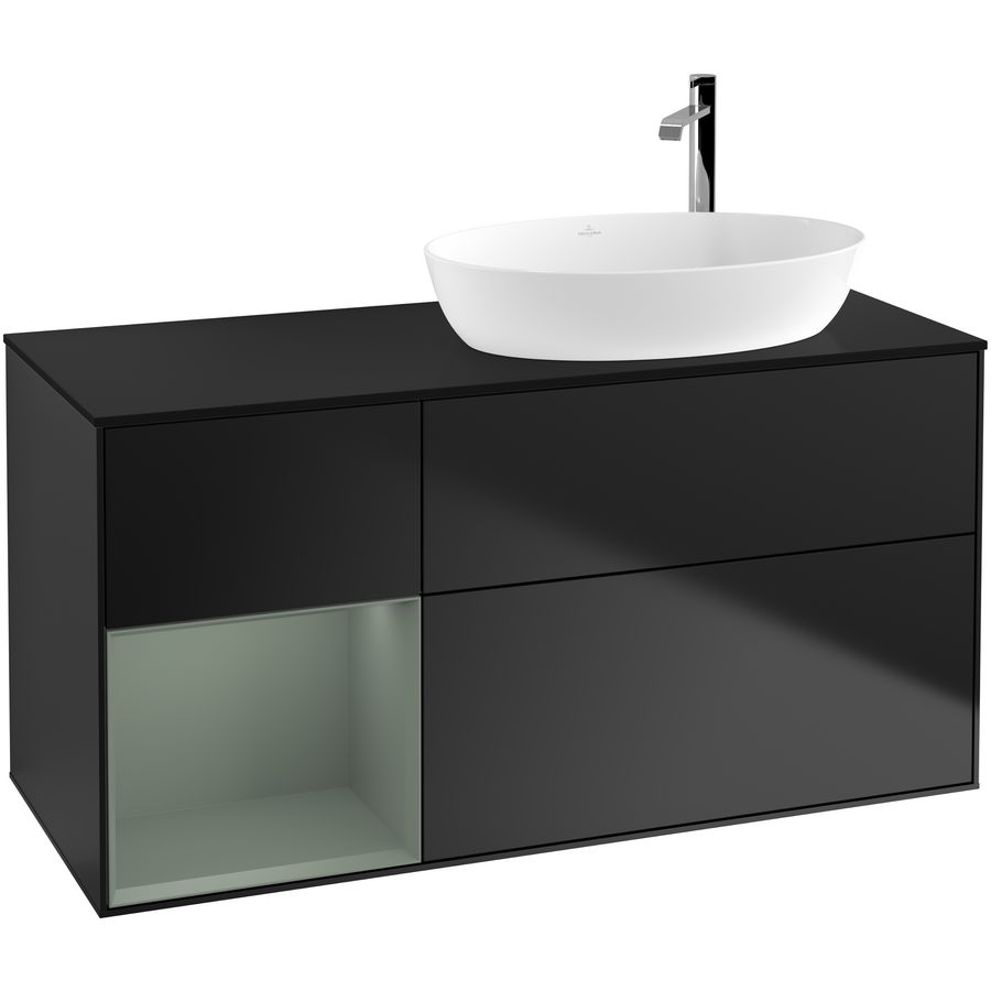 Wastafelonderkast Finion 1200x603x501mm Black Matt Lacquer G922GMPD