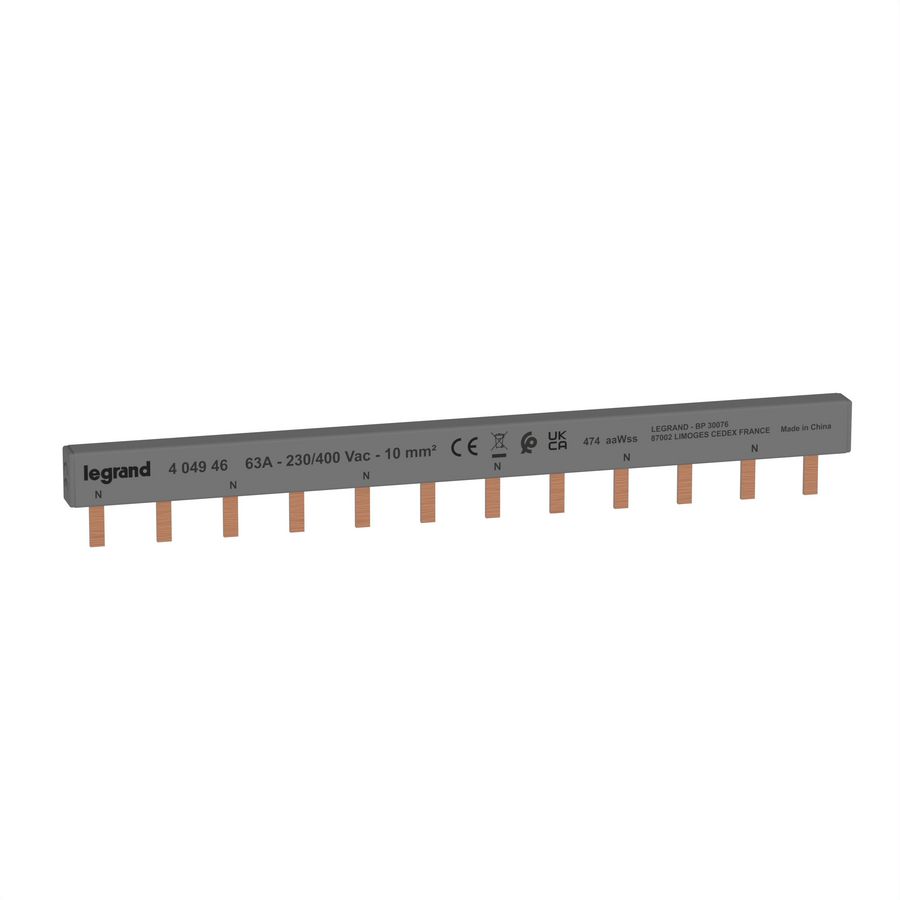 Kamrail stift 2P 12mod 10mm2