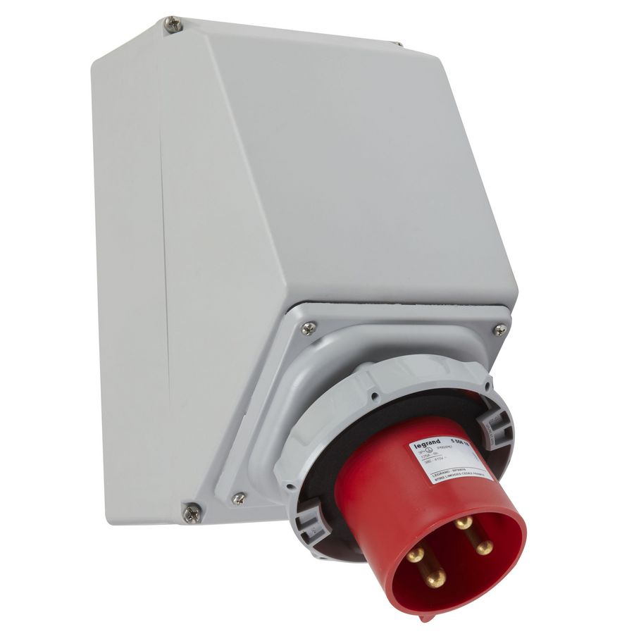Toestelcontactstop 400V 125A 3P + A IP67 rood P17 Tempra