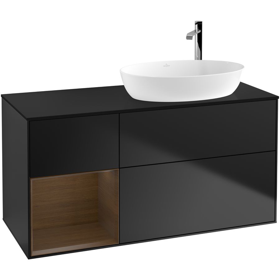 Wastafelonderkast Finion 1200x603x501mm Black Matt Lacquer G922GNPD