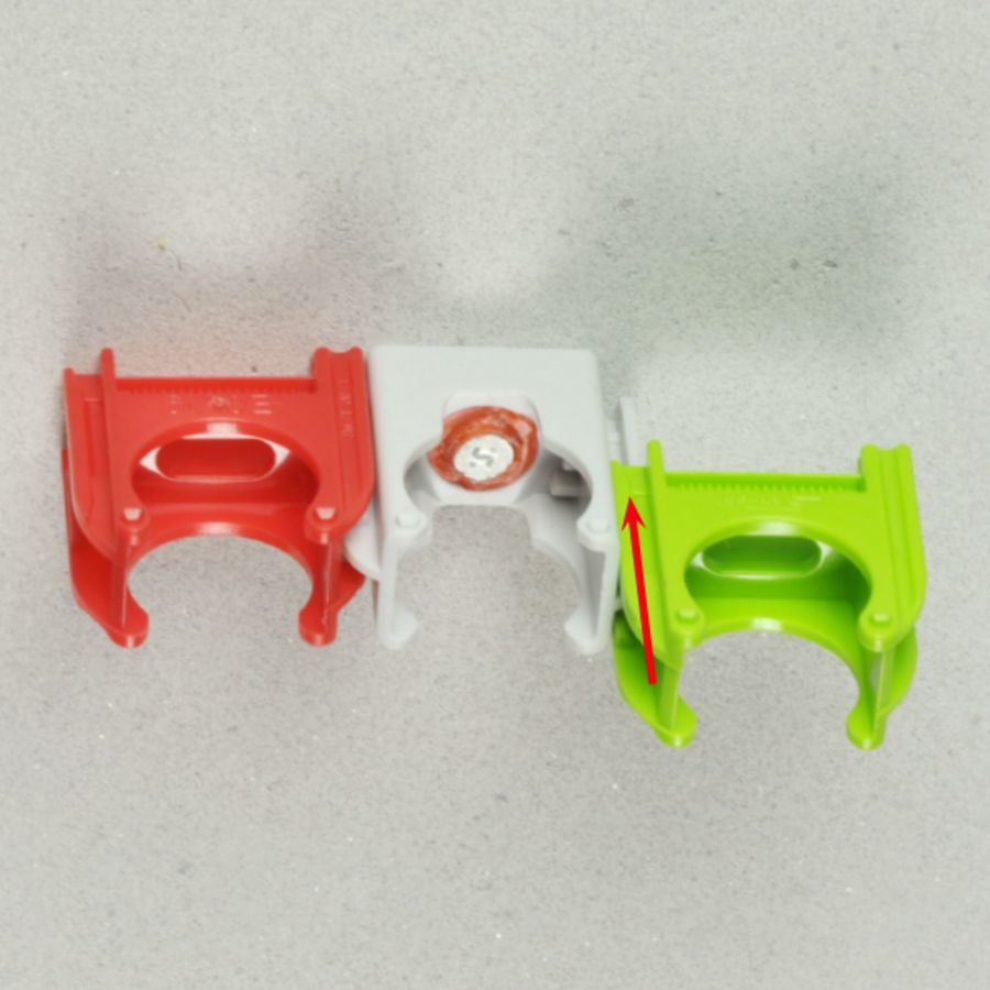 Buisklem knst. halvrij 3/4/18,5-19,5mm SC19 rood VVE=10000