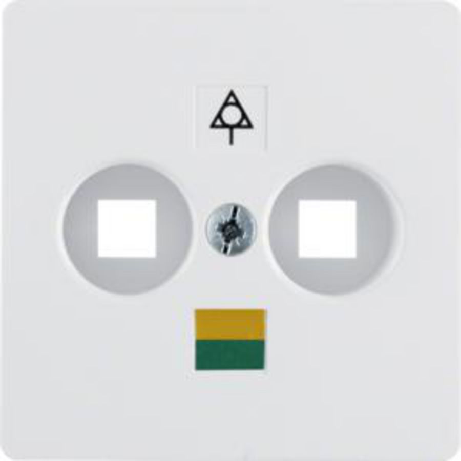 Centraalplaat potentiaalvereffeningscontact polar wit glans