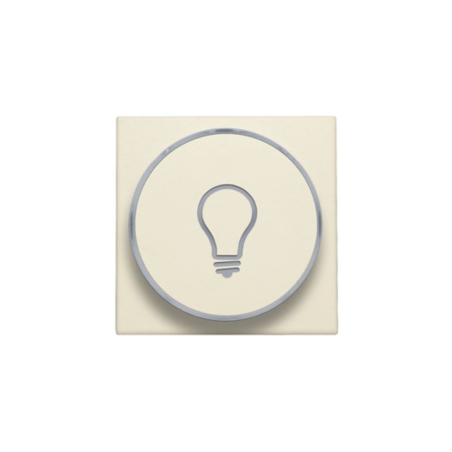 Afwerkingsset doorschijnende ring lampsymbool 6A cream