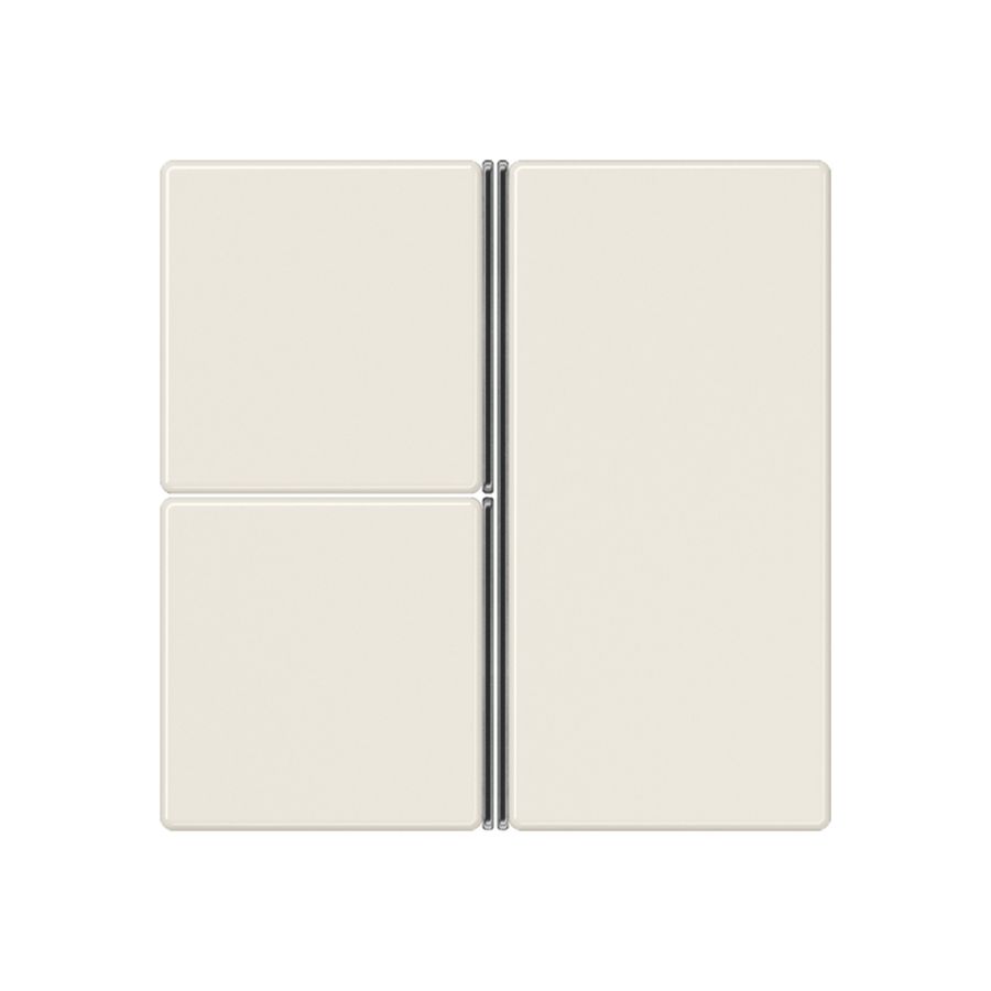 Tastafdekking A/AS 3-voudig compleet wit KNX