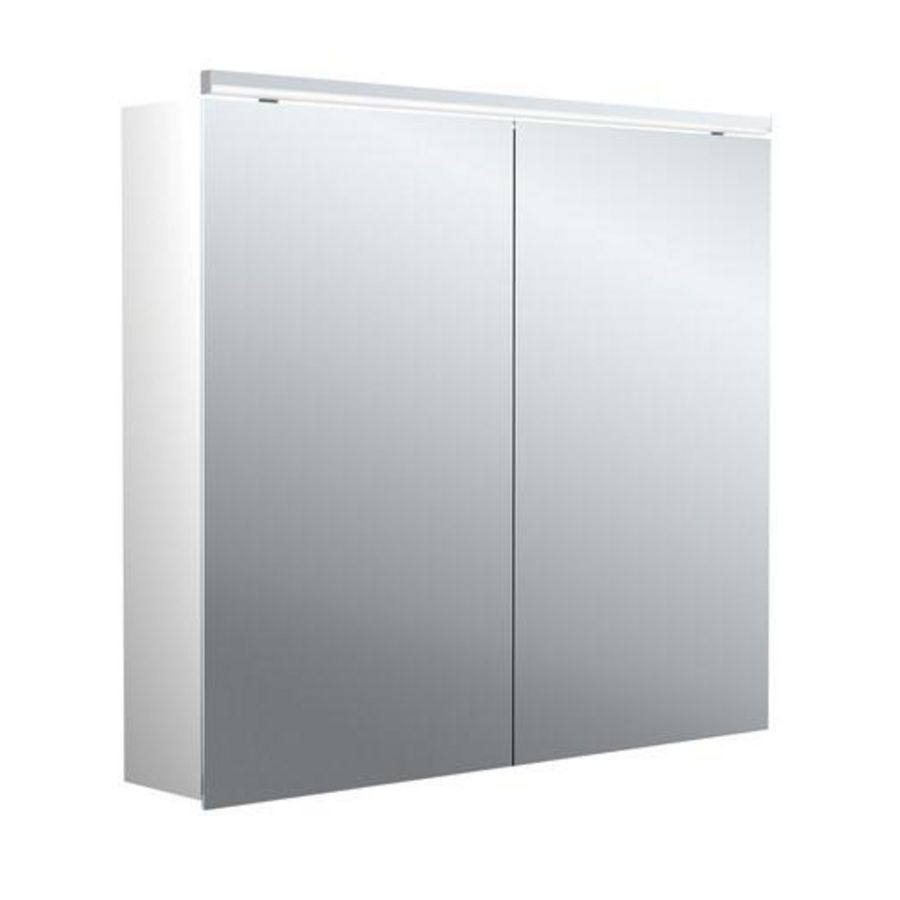 Led-spiegelkast Pure-2 Classic 800mm aluminium opbouw 2 deuren H=729mm