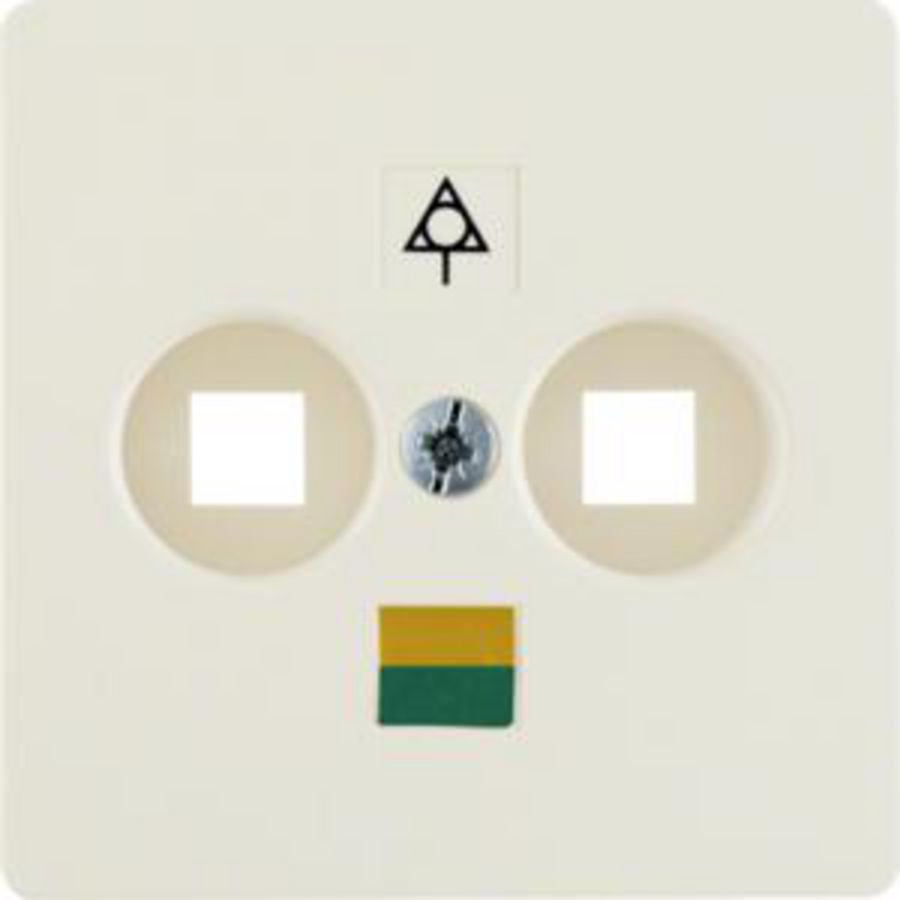 Centraalplaat potentiaalvereffeningscontact wit glans