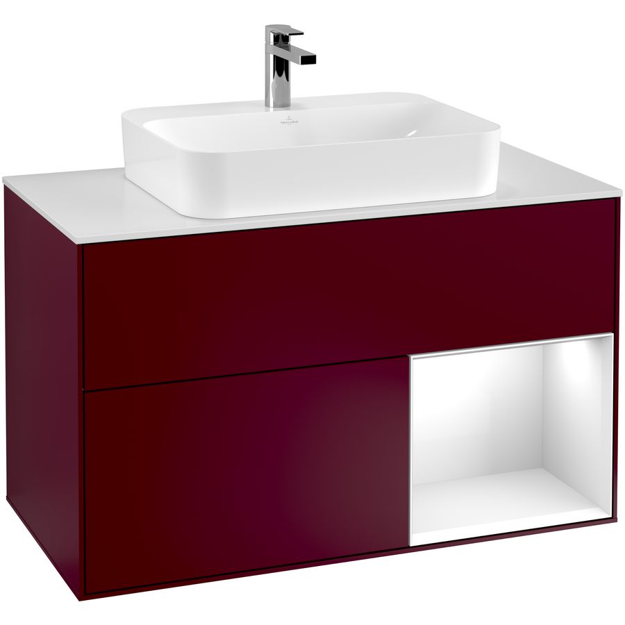 Wastafelonderkast Finion 1000x603x501mm Peony Matt Lacquer F371GFHB