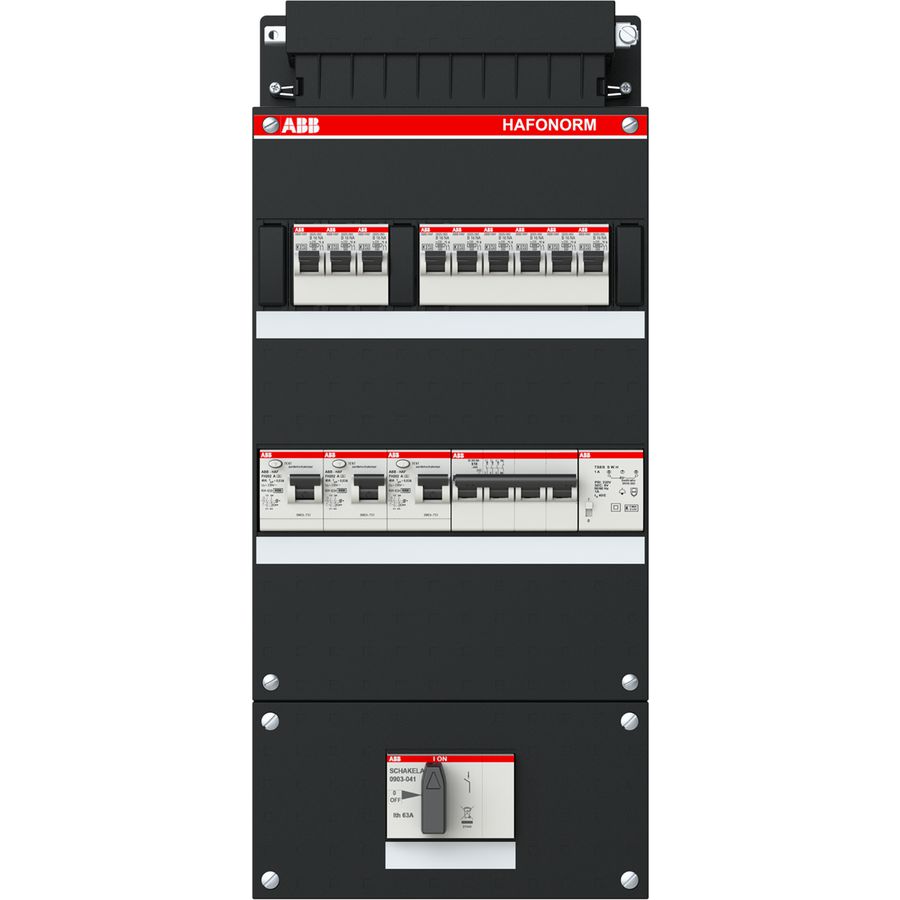 Groepenkast 9x achter 3x30mA HS+D+T 3-fasen 1SPF006907F1759