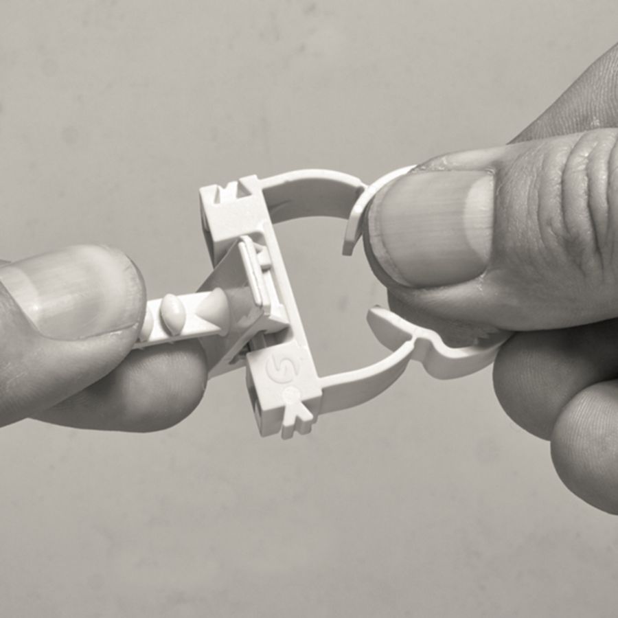 Kunststof buisklem gesloten halogeenlvrij FC 20-25mm grijs