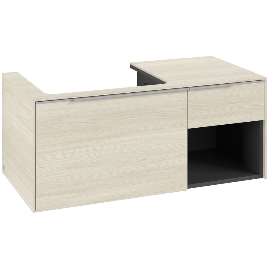 Wastafelonderkastkast SUBWAY 3.0 1001x422,5x516mm White Oak C572L0AA greep alu. glans