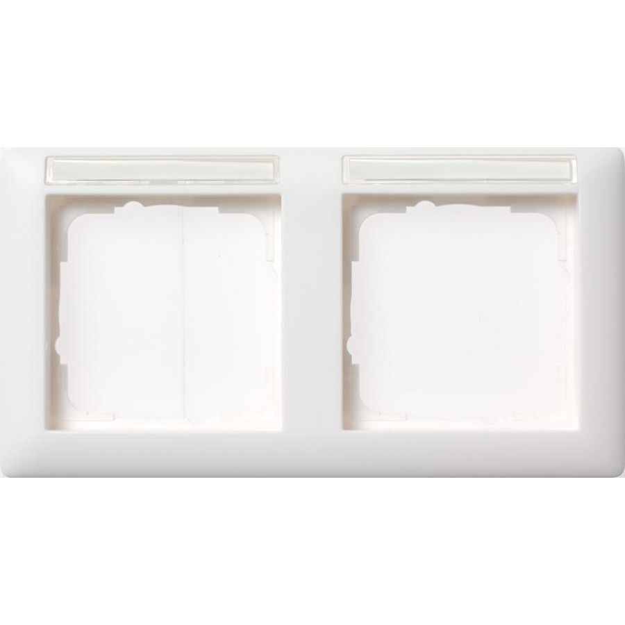 Afdekraam 2-v horiz. TK Gira Standard 55 zuiver wit