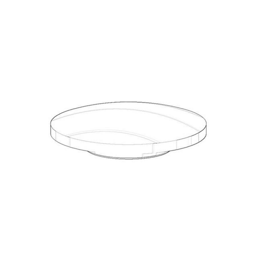 Afdekplaat v. 2-weg/3-weg omst.Kapje v. greep 47x12mm Mat zw